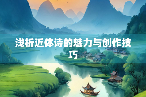 浅析近体诗的魅力与创作技巧