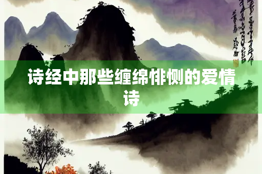 诗经中那些缠绵悱恻的爱情诗
