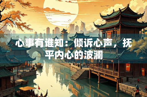 心事有谁知：倾诉心声，抚平内心的波澜