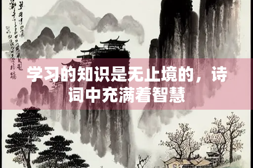 学习的知识是无止境的，诗词中充满着智慧