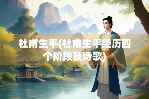 杜甫生平(杜甫生平经历四个阶段及诗歌)