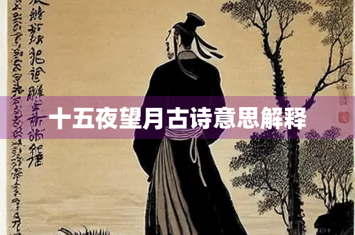 十五夜望月古诗意思解释