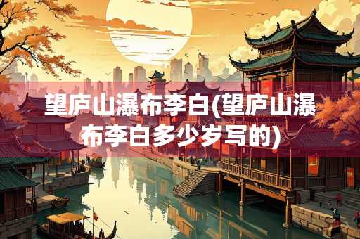 望庐山瀑布李白(望庐山瀑布李白多少岁写的)