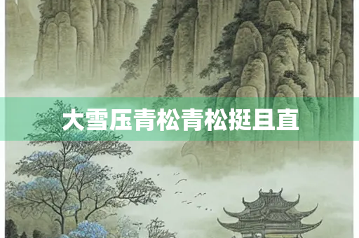 大雪压青松青松挺且直