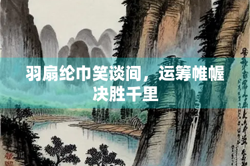 羽扇纶巾笑谈间，运筹帷幄决胜千里