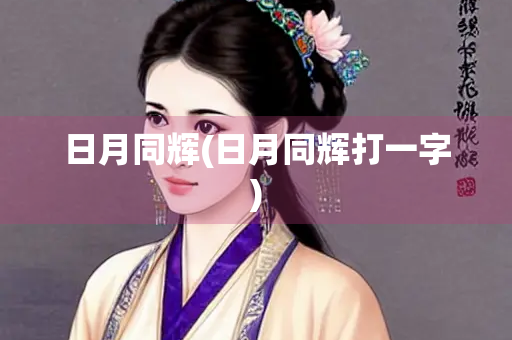 日月同辉(日月同辉打一字)