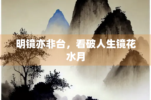 明镜亦非台，看破人生镜花水月