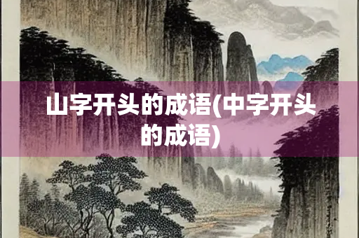 山字开头的成语(中字开头的成语)