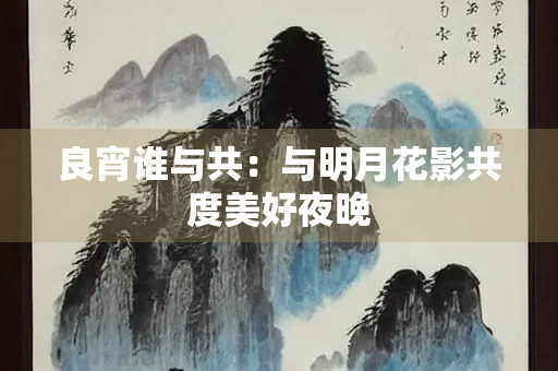 良宵谁与共：与明月花影共度美好夜晚