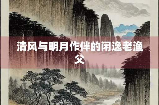 清风与明月作伴的闲逸老渔父