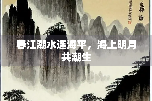 春江潮水连海平，海上明月共潮生