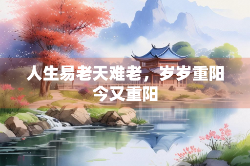 人生易老天难老，岁岁重阳今又重阳
