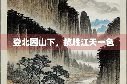 登北固山下，揽胜江天一色