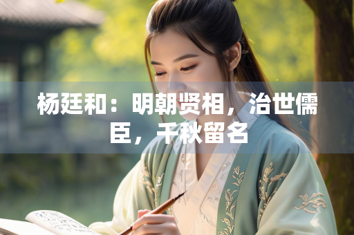 杨廷和：明朝贤相，治世儒臣，千秋留名