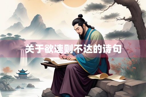 关于欲速则不达的诗句