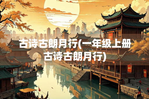 古诗古朗月行(一年级上册古诗古朗月行)