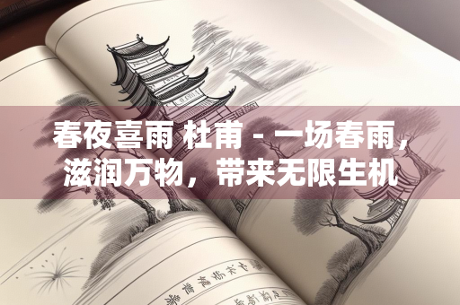 春夜喜雨 杜甫 - 一场春雨，滋润万物，带来无限生机
