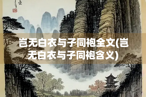 岂无白衣与子同袍全文(岂无白衣与子同袍含义)