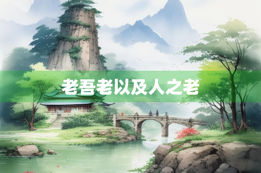 老吾老以及人之老