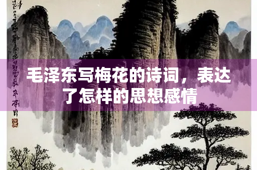 毛泽东写梅花的诗词，表达了怎样的思想感情
