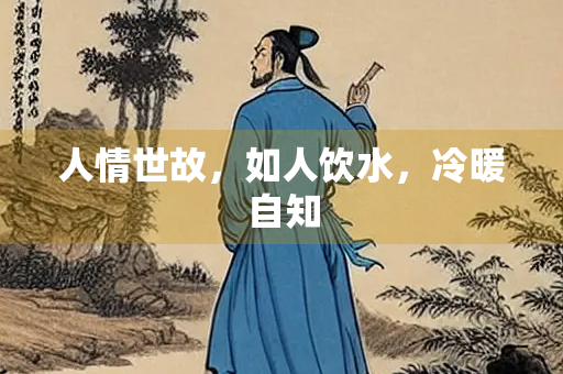 人情世故，如人饮水，冷暖自知