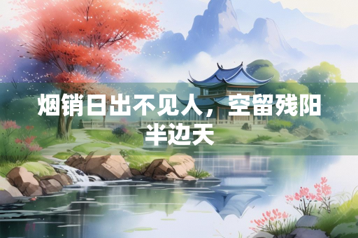 烟销日出不见人，空留残阳半边天