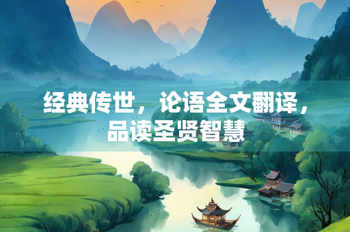 经典传世，论语全文翻译，品读圣贤智慧