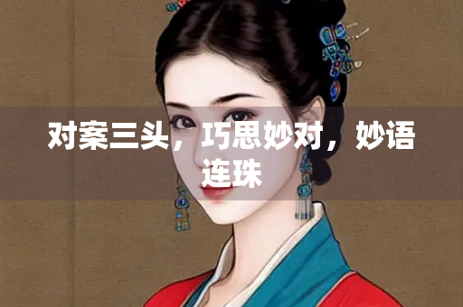 对案三头，巧思妙对，妙语连珠