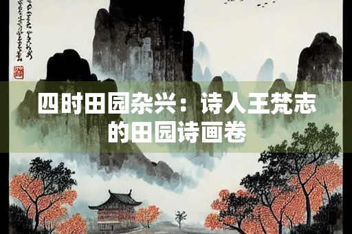四时田园杂兴：诗人王梵志的田园诗画卷