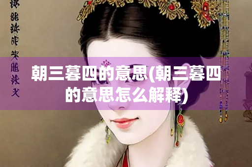朝三暮四的意思(朝三暮四的意思怎么解释)
