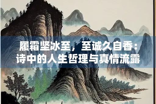 履霜坚冰至，至诚久自香：诗中的人生哲理与真情流露