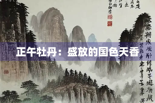 正午牡丹：盛放的国色天香