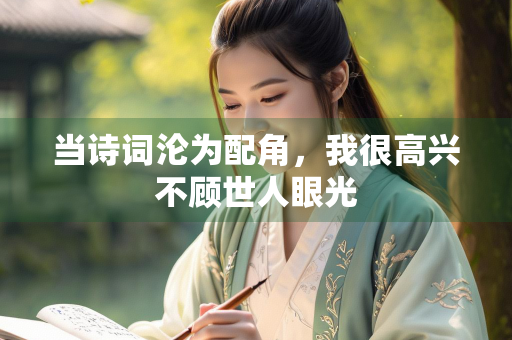 当诗词沦为配角，我很高兴不顾世人眼光