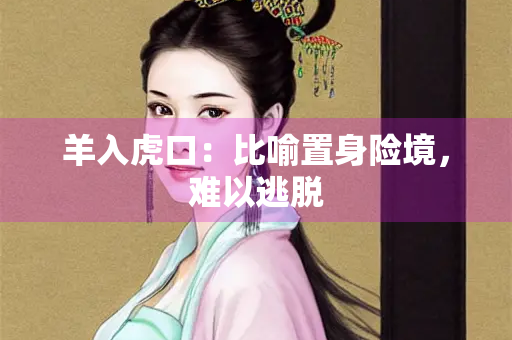 羊入虎口：比喻置身险境，难以逃脱