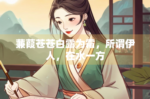 蒹葭苍苍白露为霜，所谓伊人，在水一方