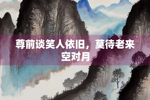 尊前谈笑人依旧，莫待老来空对月