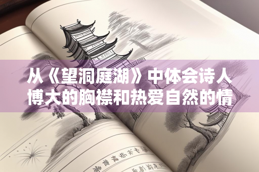 从《望洞庭湖》中体会诗人博大的胸襟和热爱自然的情怀