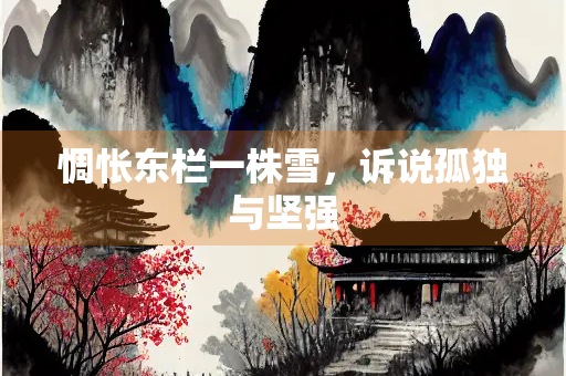 惆怅东栏一株雪，诉说孤独与坚强