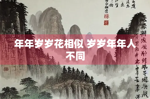 年年岁岁花相似 岁岁年年人不同