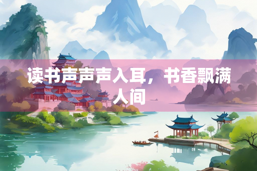 读书声声声入耳，书香飘满人间