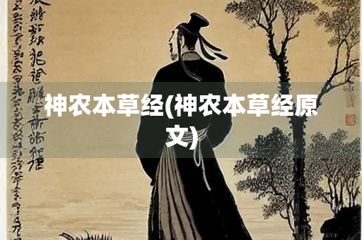 神农本草经(神农本草经原文)