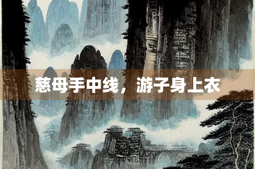 慈母手中线，游子身上衣