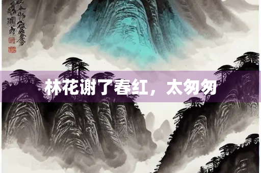 林花谢了春红，太匆匆