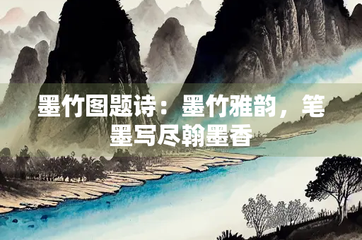 墨竹图题诗：墨竹雅韵，笔墨写尽翰墨香
