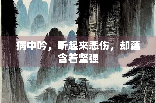 病中吟，听起来悲伤，却蕴含着坚强