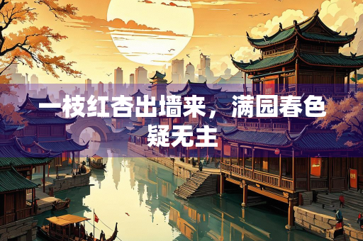一枝红杏出墙来，满园春色疑无主