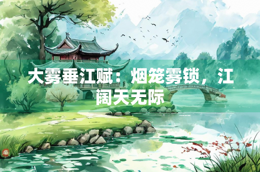 大雾垂江赋：烟笼雾锁，江阔天无际