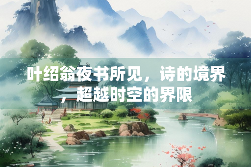 叶绍翁夜书所见，诗的境界，超越时空的界限