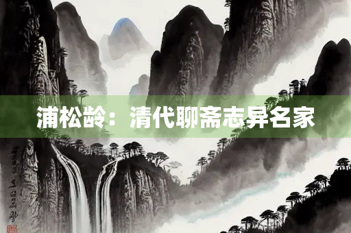 浦松龄：清代聊斋志异名家