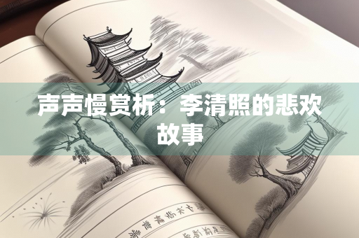 声声慢赏析：李清照的悲欢故事